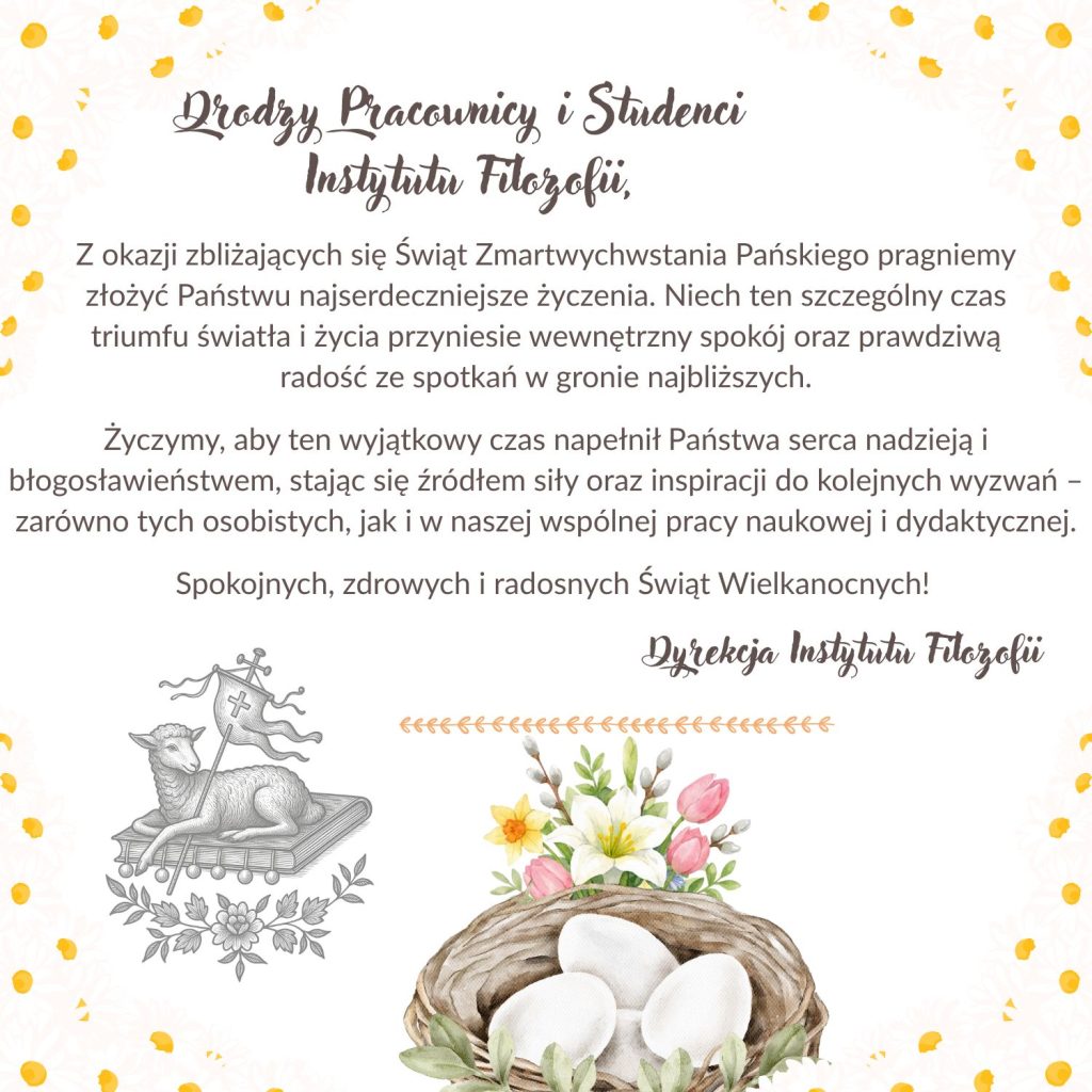 kartka z życzeniami wielkanocnymi