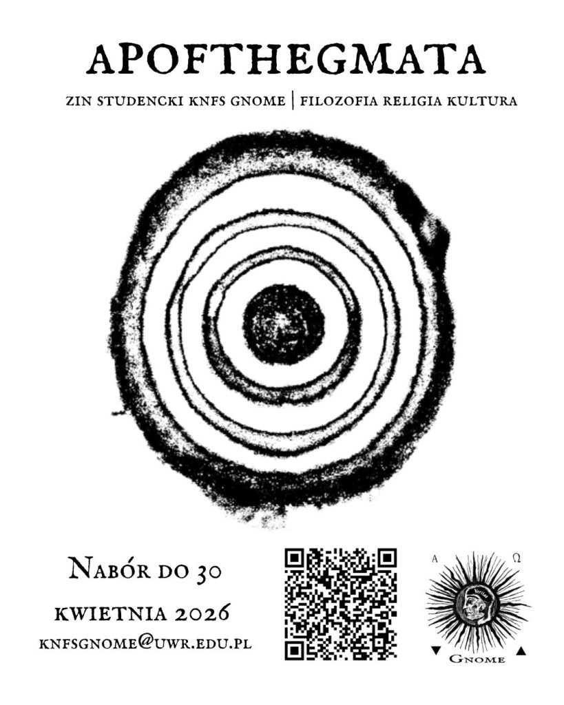 Okładka studenckiego koła Apofthegmata
