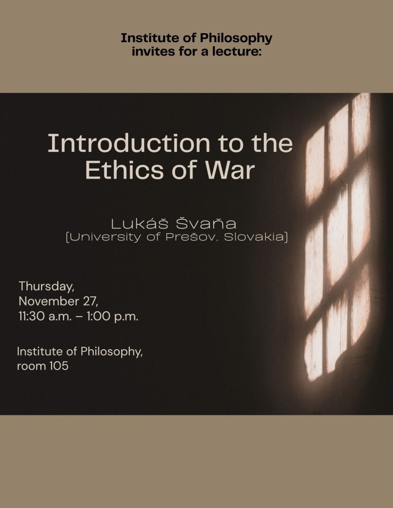 poster of lecture by Lukas Svana
